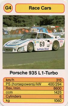 1987 Ace Trump Game Race Cars #G4 Porsche 935 L1-Turbo Front
