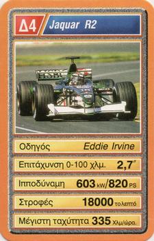 2002 Mika ΦOPMOYλA 1 YΠEP ATOY (Greek) #Δ4 Eddie Irvine Front