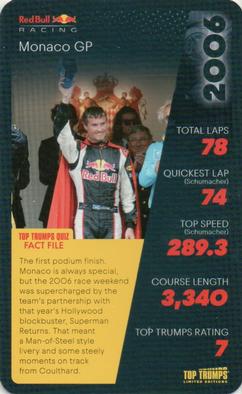 2022 Red Bull Top Trumps #NNO 2006 Monaco GP Front