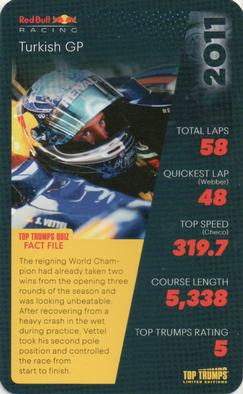 2022 Red Bull Top Trumps #NNO 2011 Turkish GP Front