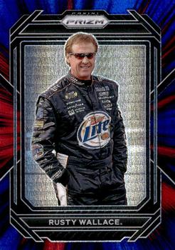 2023 Panini Prizm - Hyper Prizm Red and Blue #4 Rusty Wallace Front