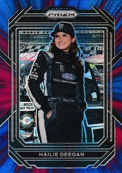 2023 Panini Prizm - Hyper Prizm Red and Blue #9 Hailie Deegan Front