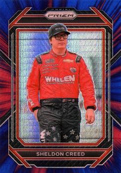 2023 Panini Prizm - Hyper Prizm Red and Blue #21 Sheldon Creed Front