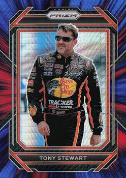 2023 Panini Prizm - Hyper Prizm Red and Blue #42 Tony Stewart Front