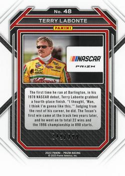 2023 Panini Prizm - Hyper Prizm Red and Blue #48 Terry Labonte Back