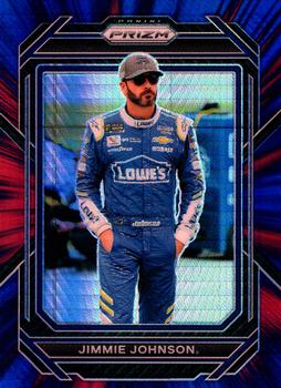 2023 Panini Prizm - Hyper Prizm Red and Blue #57 Jimmie Johnson Front