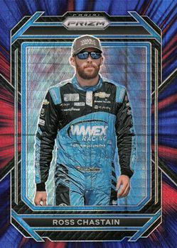 2023 Panini Prizm - Hyper Prizm Red and Blue #66 Ross Chastain Front