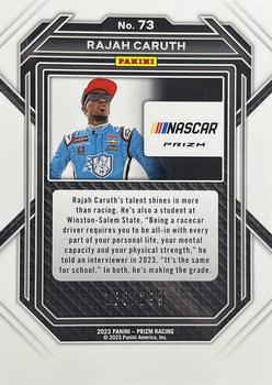 2023 Panini Prizm - Hyper Prizm Red and Blue #73 Rajah Caruth Back