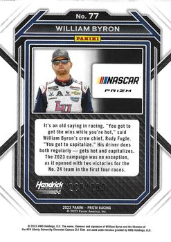 2023 Panini Prizm - Hyper Prizm Red and Blue #77 William Byron Back