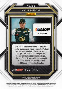 2023 Panini Prizm - Hyper Prizm Red and Blue #83 Kyle Busch Back