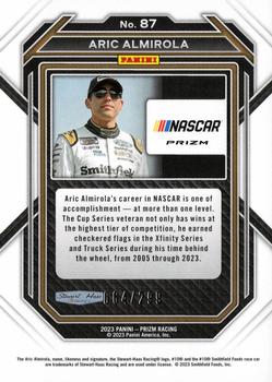 2023 Panini Prizm - Hyper Prizm Red and Blue #87 Aric Almirola Back