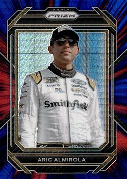 2023 Panini Prizm - Hyper Prizm Red and Blue #87 Aric Almirola Front