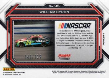2023 Panini Prizm - Hyper Prizm Red and Blue #95 William Byron Back