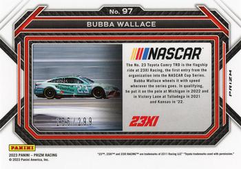 2023 Panini Prizm - Hyper Prizm Red and Blue #97 Bubba Wallace Back