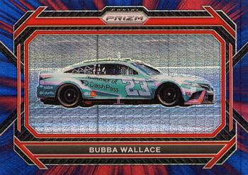 2023 Panini Prizm - Hyper Prizm Red and Blue #97 Bubba Wallace Front