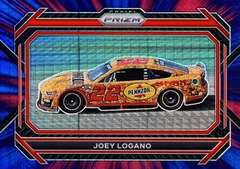 2023 Panini Prizm - Hyper Prizm Red and Blue #98 Joey Logano Front