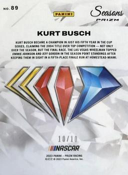 2023 Panini Prizm - NASCAR 75th Anniversary Gold #89 Kurt Busch Back