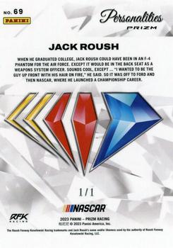 2023 Panini Prizm - NASCAR 75th Anniversary Gold Vinyl #69 Jack Roush Back