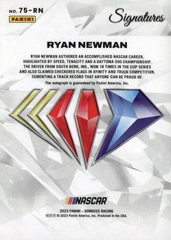 2023 Panini Prizm - NASCAR 75th Anniversary Signatures Holo #75-RN Ryan Newman Back