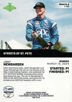 2024 Parkside IndyCar Pronto #PRONTO-2 Josef Newgarden Back