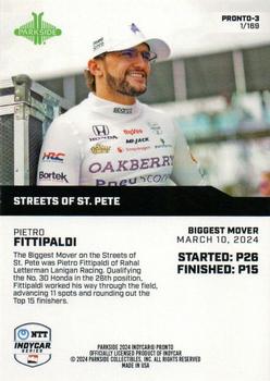 2024 Parkside IndyCar Pronto #PRONTO-3 Pietro Fittipaldi Back