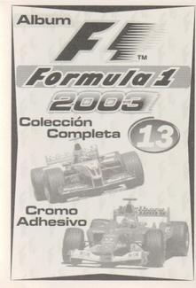 2003 Edizione Figurine Formula 1 #13 Michael Schumacher Back