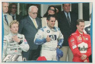 2003 Edizione Figurine Formula 1 #19 Juan Pablo Montoya / Michael Schumacher / Kimi Raikkonen Front