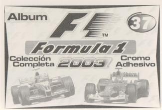 2003 Edizione Figurine Formula 1 #37 Juan Pablo Montoya Back