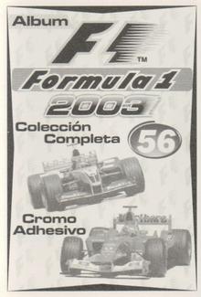 2003 Edizione Figurine Formula 1 #56 Ralf Schumacher Back