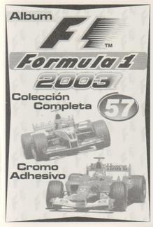 2003 Edizione Figurine Formula 1 #57 Ralf Schumacher Back