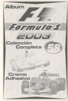 2003 Edizione Figurine Formula 1 #58 Ralf Schumacher / Ronaldo Back