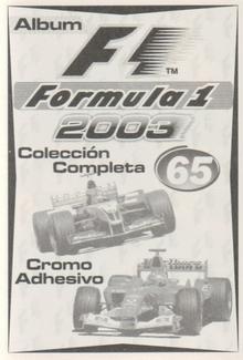 2003 Edizione Figurine Formula 1 #65 Fernando Alonso Back