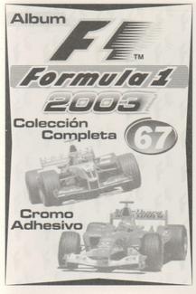 2003 Edizione Figurine Formula 1 #67 Jarno Trulli Back