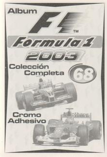 2003 Edizione Figurine Formula 1 #68 Fernando Alonso / Michael Schumacher Back