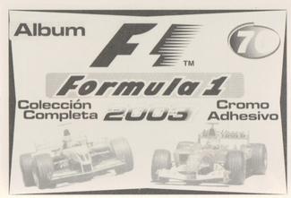 2003 Edizione Figurine Formula 1 #70 Fernando Alonso Back