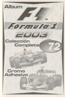 2003 Edizione Figurine Formula 1 #72 Mark Webber Back