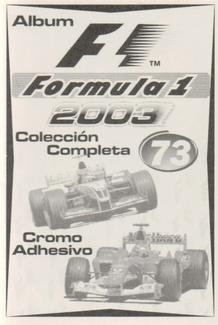 2003 Edizione Figurine Formula 1 #73 Mark Webber Back
