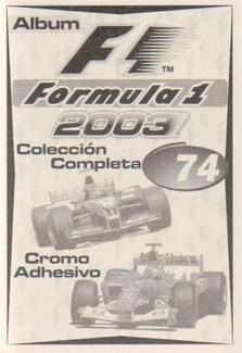 2003 Edizione Figurine Formula 1 #74 Olivier Panis Back