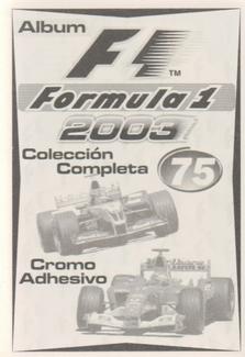 2003 Edizione Figurine Formula 1 #75 Cristiano da Matta Back