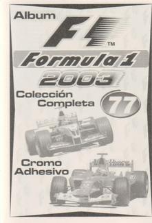 2003 Edizione Figurine Formula 1 #77 Ralph Firman Back
