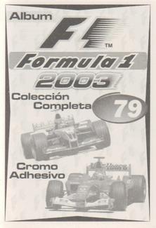 2003 Edizione Figurine Formula 1 #79 Jacques Villeneuve Back