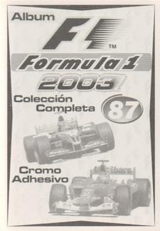 2003 Edizione Figurine Formula 1 #87 Michael Schumacher Back