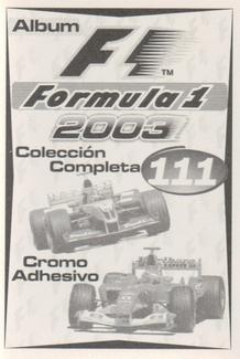 2003 Edizione Figurine Formula 1 #111 Michael Schumacher Back