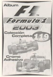 2003 Edizione Figurine Formula 1 #119 Michael Schumacher / Rubens Barrichello Back
