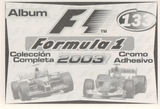 2003 Edizione Figurine Formula 1 #133 Jordan Back