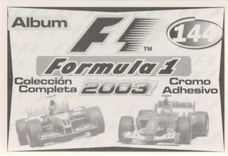 2003 Edizione Figurine Formula 1 #144 Juan Pablo Montoya / Ralf Schumacher / Rubens Barrichello Back