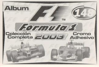 2003 Edizione Figurine Formula 1 #148 Juan Pablo Montoya Back