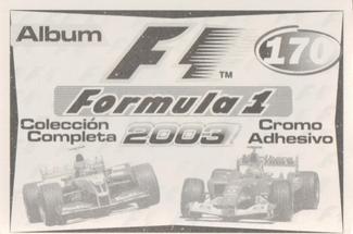 2003 Edizione Figurine Formula 1 #170 Ralf Schumacher Back