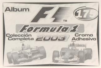 2003 Edizione Figurine Formula 1 #175 Juan Pablo Montoya / Ralf Schumacher / Jarno Trulli Back