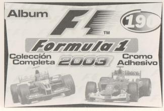 2003 Edizione Figurine Formula 1 #190 Kimi Raikkonen Back
